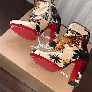 Christian Louboutin Moulamax floral booties